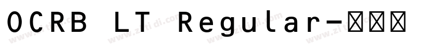 OCRB LT Regular字体转换